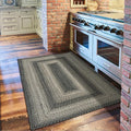 Homespice Flint Hill Braided Rugs Runners 22x72 - Gray Jute Kitchen Runner for Primitive Decor