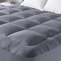 Ultra Soft Full Size Mattress Topper - Viscose Made from Bamboo Pillow Top Mattress Pad for Back Pain Relief - Naturally Cooling for Hot Sleepers, Grey