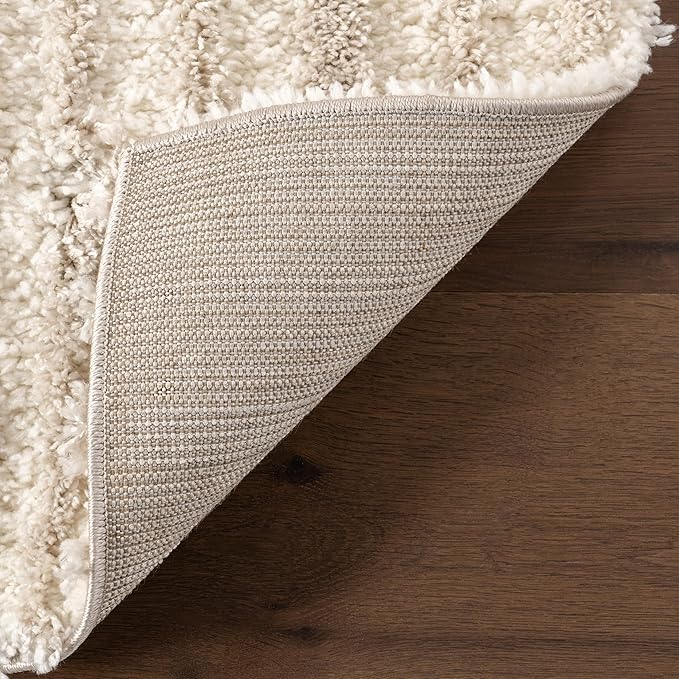 nuLOOM Gloria Abstract Shag Area Rug, 4x6, Light Brown