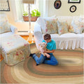 Homespice Russet Multi Color Oval Braided Rug, 8x10' - Handmade with Jute, Warm Country Decor, Perfect for Living Rooms and Bedrooms - Pet Friendly and Easy to Clean