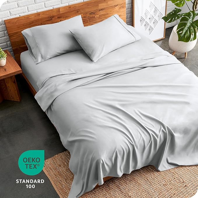 Bare Home King Sheet Set - 1800 Ultra-Soft Microfiber King Bed Sheets - Double Brushed - Deep Pockets - Easy Fit - 4 Piece Set - Bed Sheets (King, French Grey)
