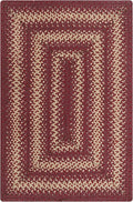 Homespice Autumn Maple Burgundy and Tan Braided Runner Rug, Jute, 22x72 Rectangle - Rustic Primitive Decor for Kitchen, Bathroom, Everywhere