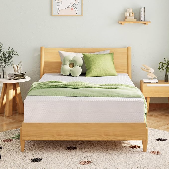 Full Size Memory Foam Mattress, 10 Inch Bed Mattress in a Box with Cooling Green Tea Gel, Relieve Pressure with Medium Support, CertiPUR-US Certified, 75''L x 54''W, White