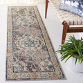 SAFAVIEH Monaco Collection Runner Rug - 2'2" x 10', Grey & Light Blue, Boho Chic Medallion Distressed Design, Non-Shedding & Easy Care, Ideal for High Traffic Areas in Living Room, Bedroom (MNC243G)