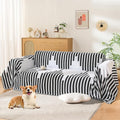 Boho Sofa Cover, Couch Covers for 3 Cushion Couch Sofa Pet Friendly, Sofa Cover Washable, Soft Chenille Living Room Couch Covers Slipcover, Pet Furniture Protecto (2# White, 71" x 150")