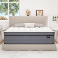 Queen Mattress, 12 Inch Hybrid Queen Size Mattresses in a Box with Gel Memory Foam and Individual Pocket Springs|Pressure Relief & Motion Isolation, Medium Firm Feel