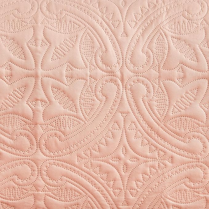 Great Bay Home Reversible Sofa Cover - Washable Slipcover Furniture Protector with Elastic Straps - Couch Cover for Dogs, Kids, and Pets - Quilted & Stitched Detail (Sofa, Dusty Rose/Taupe)