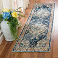 SAFAVIEH Monaco Collection Runner Rug - 2'2" x 20', Navy & Light Blue, Boho Chic Medallion Distressed Design, Non-Shedding & Easy Care, Ideal for High Traffic Areas in Living Room, Bedroom (MNC243N)