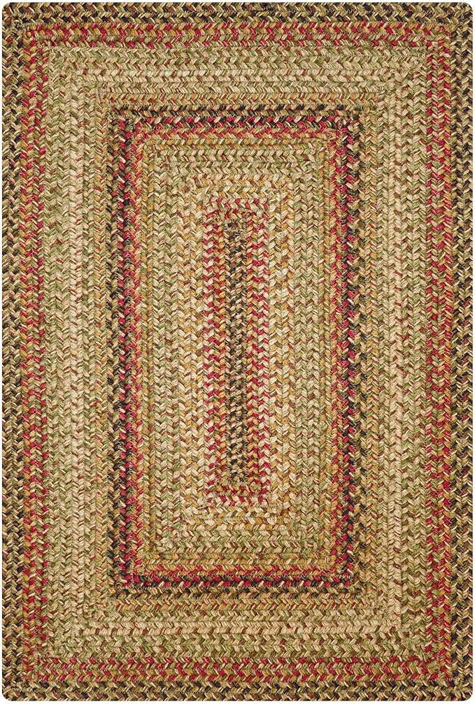 Homespice Kingston Jute Braided Area Rugs 8x10' – Ideal as Multicolor Dining Room Rugs for Under Table for Country Decor